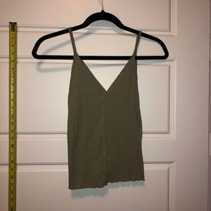 Green Fitted Tank Top